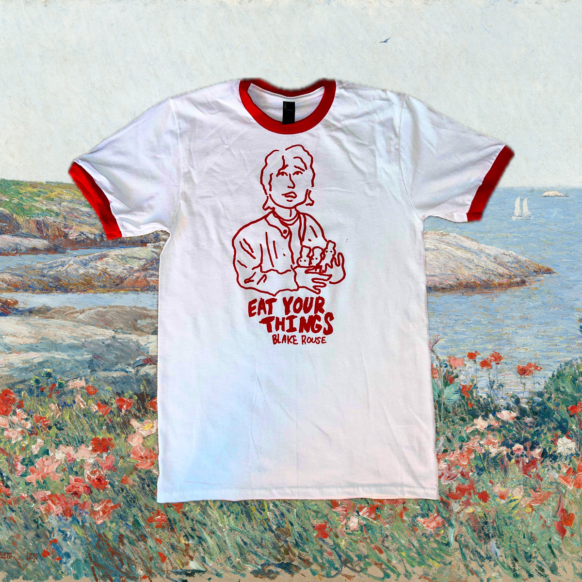 "Eat Your Things" Ringer Tee